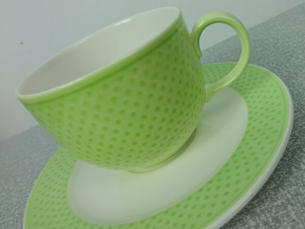 Villeroy und Boch V&B Tipo Green Tasse + Untertasse Kaffeetasse Teetasse mit Untertasse Keramik Porzellan Tasse Weiß Grün – Bild 5