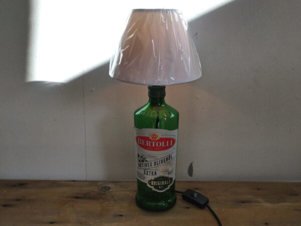 Nachttischlampe aus BERTOLLI Ölflasche Shabby Chic Flaschenlampe Lampe Tischlampe Flasche – Bild 5