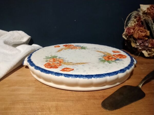 Villeroy und Boch Dekor EGER V&B Tortenplatte mit Handhaben Kuchenplatte Keramik weiß mit Blumen – Bild 4