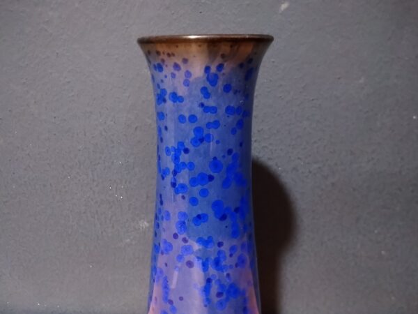 Peter Delius Vase aus Keramik handgetöpfert Tischvase blaue kristalline Glasur Studiokeramik DesignerVase 60er Jahrgang selten – Bild 8