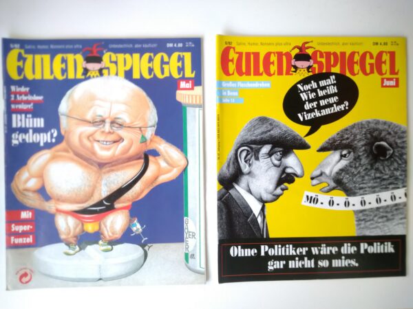 EULENSPIEGEL von 1992 90er Jahrgang 11x illustrierte Zeitschriften Satire Humor MonatsZeitschriften – Bild 2