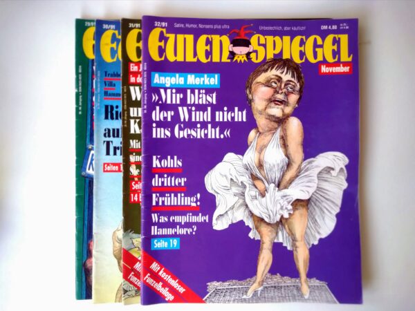 EULENSPIEGEL von 1991 90er Jahrgang 4x illustrierte Zeitschriften Satire Humor MonatsZeitschrift