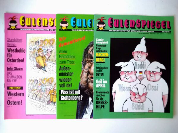 EULENSPIEGEL von 1991 90er Jahrgang 24x illustrierte Zeitschriften Satire Humor WochenZeitschriften – Bild 3