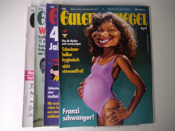 EULENSPIEGEL von 1994 90er Jahrgang 4x illustrierte Zeitschriften Satire Humor MonatsZeitschrift