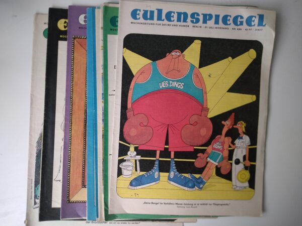 EULENSPIEGEL von 1980 80er Jahrgang 9x illustrierte Zeitschriften Satire Humor WochenZeitschriften DDR