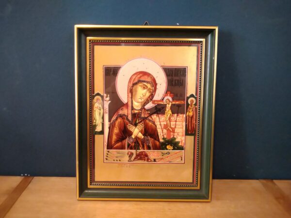 IKONE "Gottesmutter der Schmerzen" 18.Jh. Zentralrussisch Villeroy & Boch Heinrich Porzellan limitier 23x29cm Religion spirituell