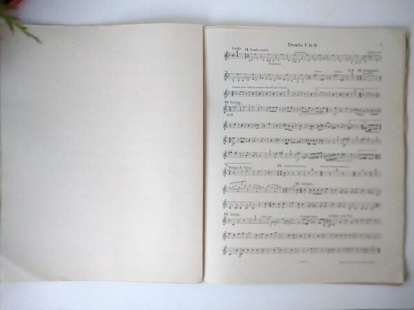 Tongemälde Ernst Koedel "Fröhliche Weihnachten" 1925 Orchester Edition Verlag Louis Oertel Notenblätter groß 27x34cm antik alte Noten – Bild 4