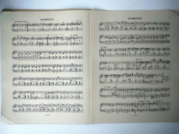 Tongemälde Ernst Koedel "Fröhliche Weihnachten" 1925 Orchester Edition Verlag Louis Oertel Notenblätter groß 27x34cm antik alte Noten – Bild 6