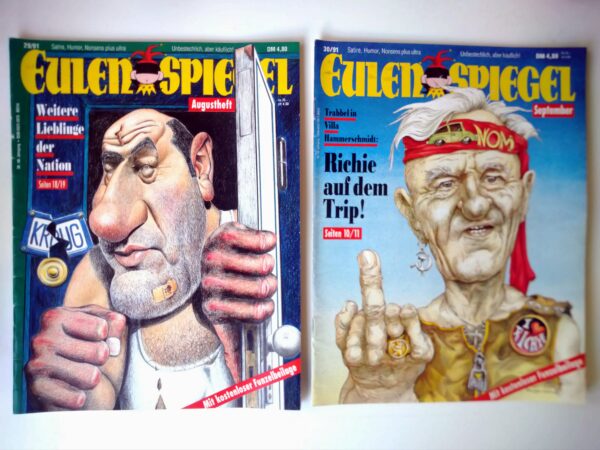 EULENSPIEGEL von 1991 90er Jahrgang 4x illustrierte Zeitschriften Satire Humor MonatsZeitschrift – Bild 3