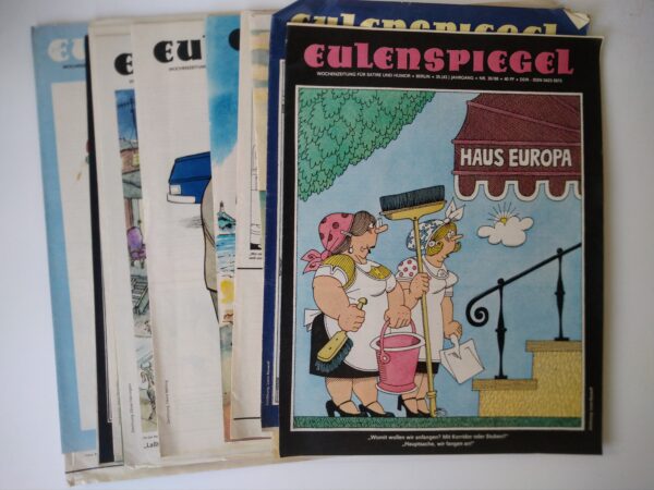 EULENSPIEGEL von 1988 80er Jahrgang 10x illustrierte Zeitschriften Satire Humor WochenZeitschriften DDR