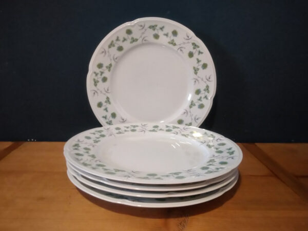 ROYAL LIMOGES Dekor Véronèse Porzellan Blütenkranz Speiseteller flacher großer Teller weiß mit grünem Blumendekor #lim16