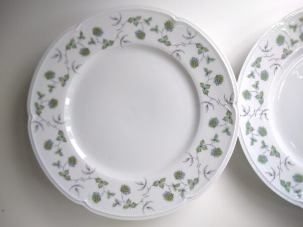 ROYAL LIMOGES Dekor Véronèse Porzellan Blütenkranz Speiseteller flacher großer Teller weiß mit grünem Blumendekor #lim16 – Bild 6