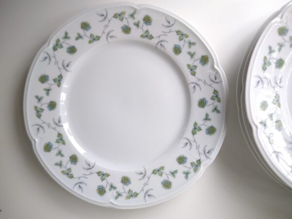 ROYAL LIMOGES Dekor Véronèse Porzellan Blütenkranz Speiseteller flacher großer Teller weiß mit grünem Blumendekor #lim16 – Bild 9