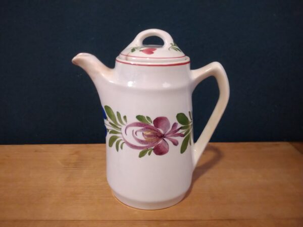 Villeroy und Boch V&B Dresden Dekor 5015E Teekanne Kaffeekanne Mokka Kanne 500ml Steingut Keramik weiß mit Bauernblume antik