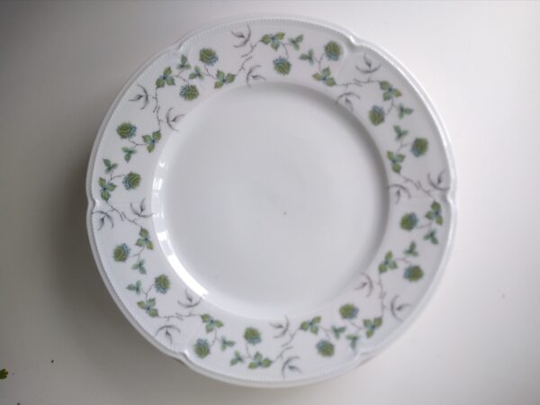 ROYAL LIMOGES Dekor Véronèse Porzellan Blütenkranz Speiseteller flacher großer Teller weiß mit grünem Blumendekor #lim16 – Bild 5