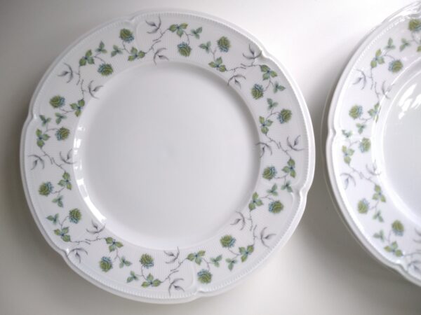 ROYAL LIMOGES Dekor Véronèse Porzellan Blütenkranz Speiseteller flacher großer Teller weiß mit grünem Blumendekor #lim16 – Bild 10