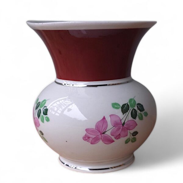 Spechtsbrunn Vase, original DDR Keramik, 70er Jahrgang, Florales Design, Retro Dekor, Einzigartiges Sammlerstück, Perfekte Geschenkidee – Bild 3