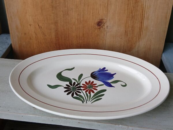 Villeroy und Boch V&B Servierplatte Schlettstedt Servierteller Steingut Keramik weiß mit Blumendekor Handgemalt – Bild 5