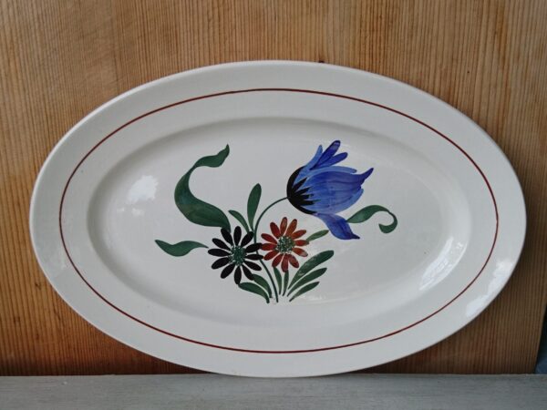 Villeroy und Boch V&B Servierplatte Schlettstedt Servierteller Steingut Keramik weiß mit Blumendekor Handgemalt – Bild 6