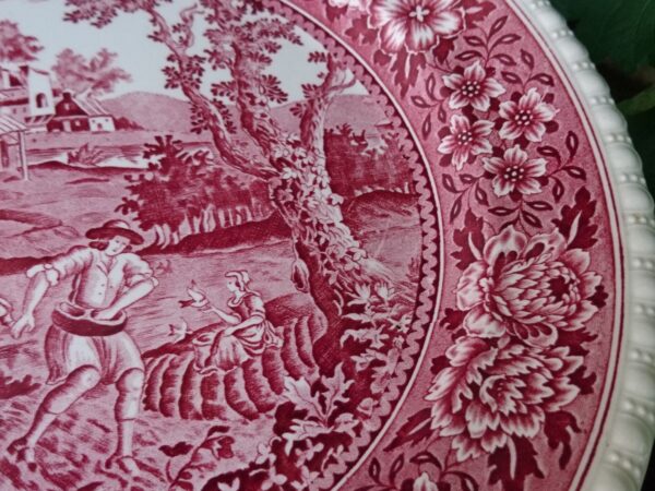 Villeroy und Boch V&B Servierplatte RUSTICANA Servierteller Steingut Keramik weiß mit Dekor in Rot Unterglasur – Bild 8