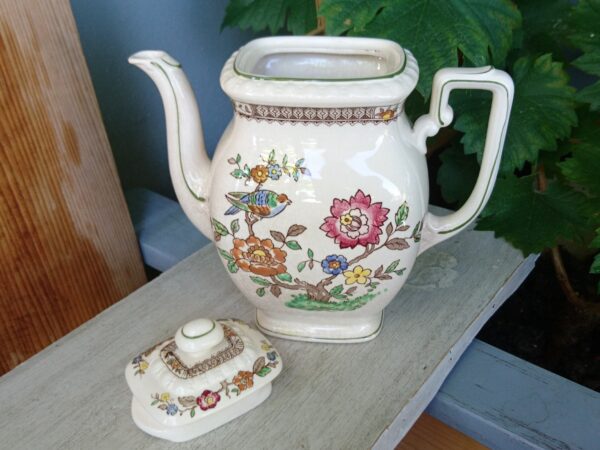 Villeroy und Boch V&B NANKING Teekanne Kaffeekanne Kanne 950ml Steingut Keramik weiß mit Blumendekor Handgemalt – Bild 8