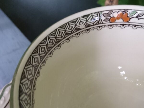 Villeroy und Boch V&B NANKING Teetasse mit Untertasse Steingut Keramik Tasse weiß mit Blumendekor Handgemalt antik – Bild 2