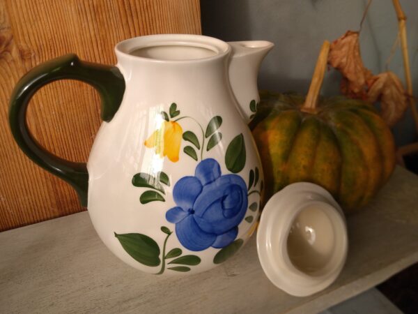 Villeroy und Boch V&B BAUERBLUME Teekanne Kaffeekanne Kanne 1700ml Steingut Keramik weiß mit Blumendekor Handgemalt – Bild 3