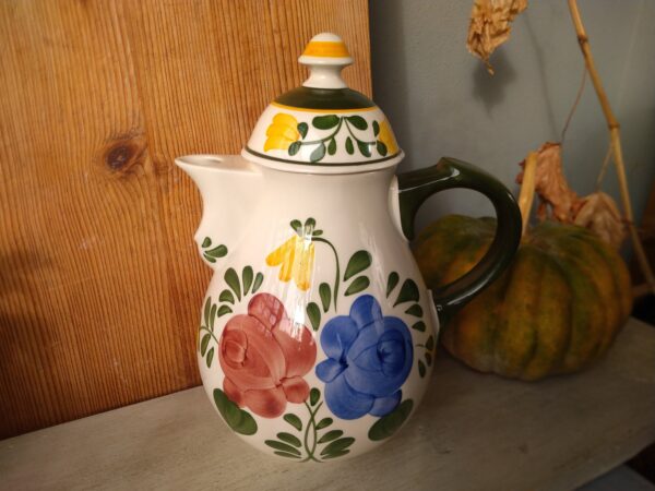 Villeroy und Boch V&B BAUERBLUME Teekanne Kaffeekanne Kanne 1700ml Steingut Keramik weiß mit Blumendekor Handgemalt – Bild 2