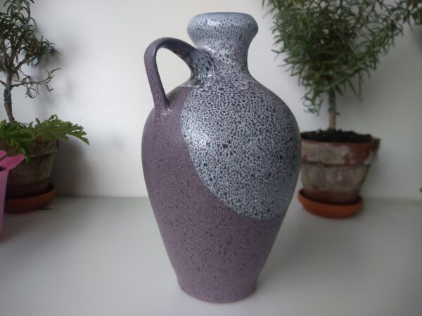 Vintage Vase aus Keramik handgetöpferte Tischvase Krug lava Glasur Studiokeramik DesignerVase 70er Jahrgang Blumenvase – Bild 5