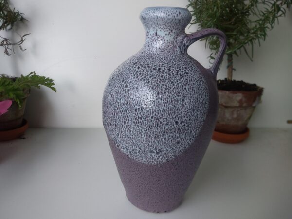 Vintage Vase aus Keramik handgetöpferte Tischvase Krug lava Glasur Studiokeramik DesignerVase 70er Jahrgang Blumenvase – Bild 3