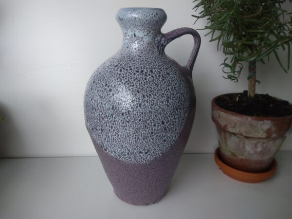 Vintage Vase aus Keramik handgetöpferte Tischvase Krug lava Glasur Studiokeramik DesignerVase 70er Jahrgang Blumenvase