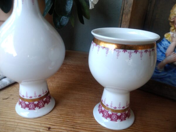 Wallendorfer Porzellanfabrik 2x Vasen shabby chic Tischvase Blumenvase – Bild 5