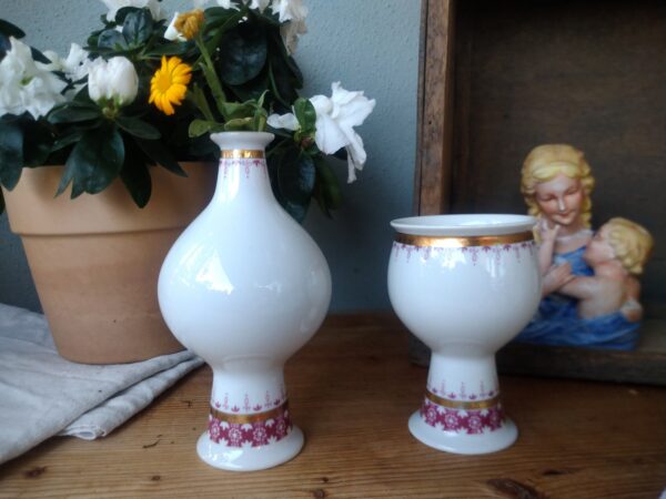 Wallendorfer Porzellanfabrik 2x Vasen shabby chic Tischvase Blumenvase