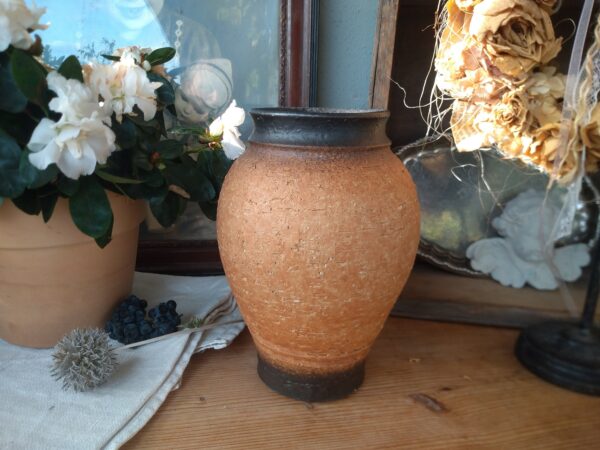 Vintage Keramik Vase mediterran Blumenvase wabi-sabi Tischvase – Bild 5