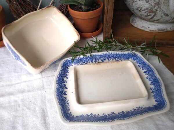 Villeroy und Boch V&B Design BURGENLAND blau Butterdose + Deckel Shabby Chic Landhaus faience Butterplatte – Bild 8