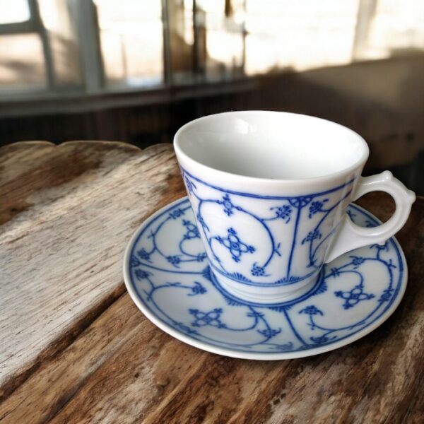 Jaeger & Co. Blue Saks Porzellan Kaffeetasse mit Untertasse – Bild 5