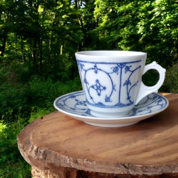 Jaeger & Co. Blue Saks Porzellan Kaffeetasse mit Untertasse – Bild 3