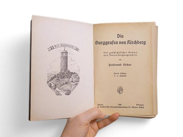 Die Burggrafen von Kirchberg, ein Roman von Ferdinand Köcher, Antikbuch 1926 -Fesselnde Machtspiele & Geheimnisse des mittelalterlichen Jena – Bild 4