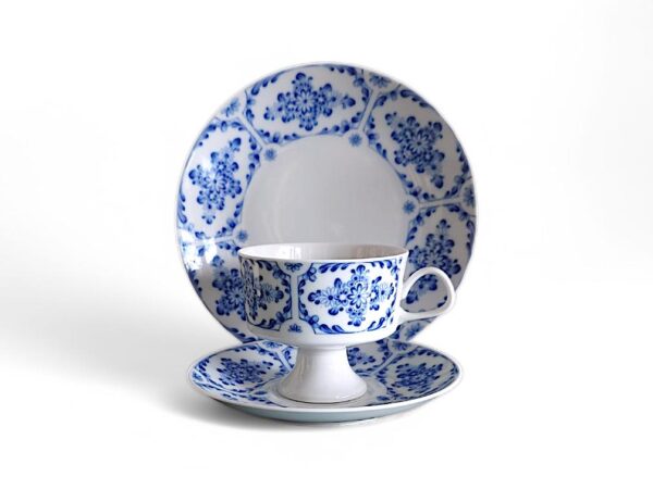 Sammeltasse mit blauem Muster von Lichte – elegante Vintage-Porzellan aus Thüringen – Bild 2