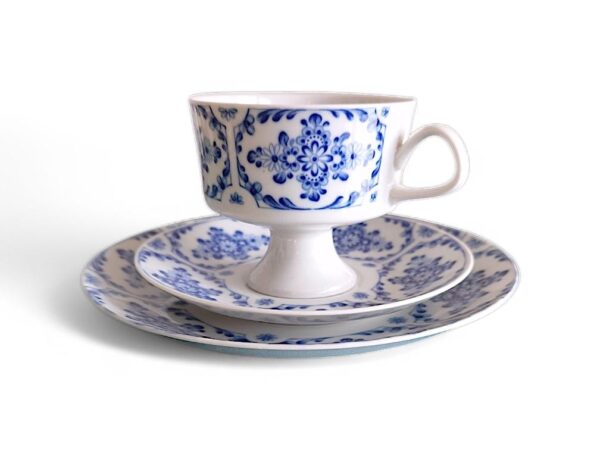 Sammeltasse mit blauem Muster von Lichte – elegante Vintage-Porzellan aus Thüringen – Bild 3