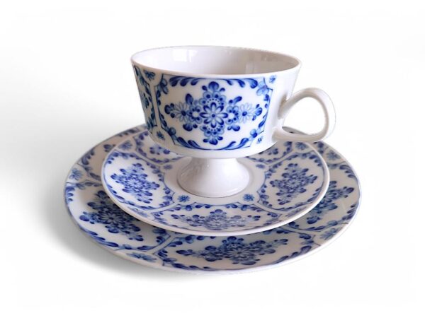 Sammeltasse mit blauem Muster von Lichte – elegante Vintage-Porzellan aus Thüringen – Bild 6