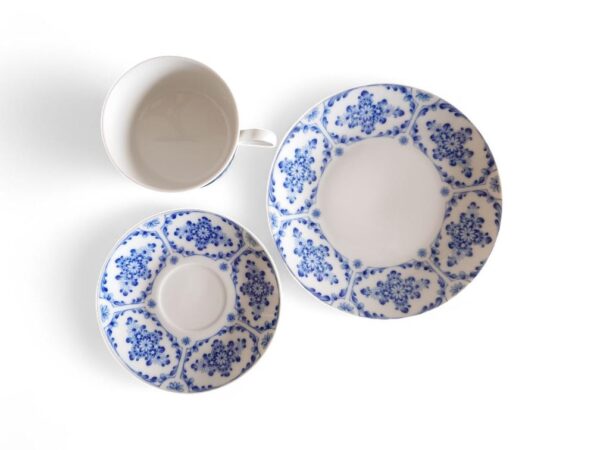 Sammeltasse mit blauem Muster von Lichte – elegante Vintage-Porzellan aus Thüringen – Bild 4